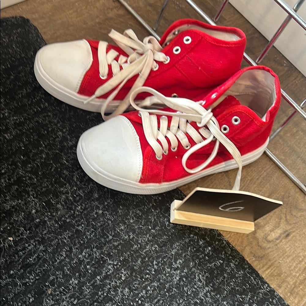 Kids Red High-Top Sneakers
